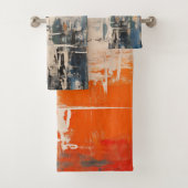 Chromatic Crossroads Abstract Digital Painting Badhandtuch Set (Insitu)