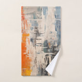 Chromatic Crossroads Abstract Digital Painting Badhandtuch Set (Handtuch)