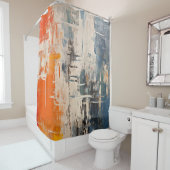 Chromatic Crossroads Abstract Digital Painting Duschvorhang (Beispiel)