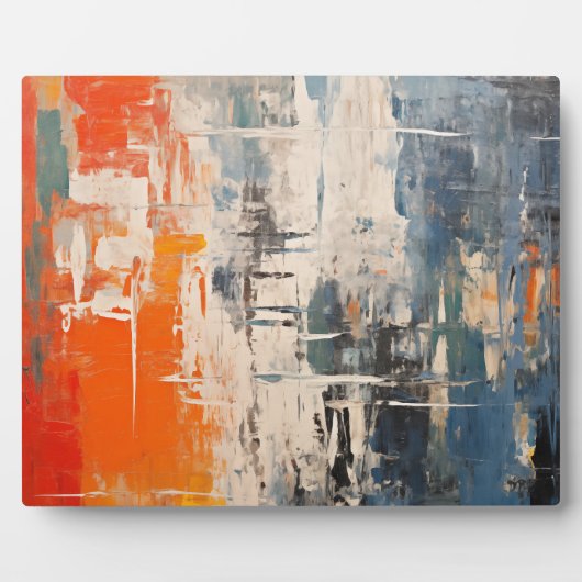 Chromatic Crossroads Abstract Digital Painting Fotoplatte (Vorderseite)