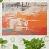 Chromatic Crossroads Abstract Digital Painting Geschirrtuch (Gefaltet)