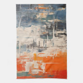 Chromatic Crossroads Abstract Digital Painting Geschirrtuch (Vertikal)