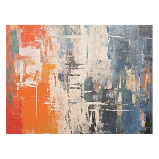Chromatic Crossroads Abstract Digital Painting Tischdecke (Vorderseite (Horizontal))