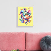Chromatic Cube Symphony Leinwanddruck (Insitu (Wohnzimmer))