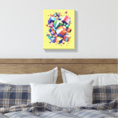 Chromatic Cube Symphony Leinwanddruck (Insitu (Schlafzimmer))