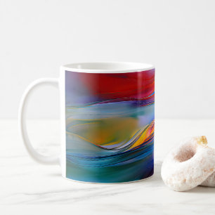 "Chromatic Currents" Zeitgenössische Abstrakte  Kaffeetasse
