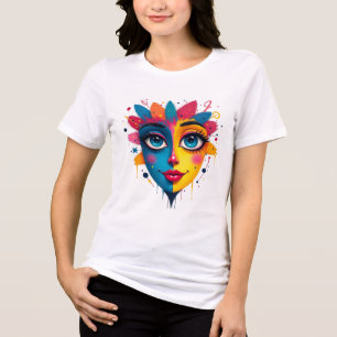 "Chromatic Dream" - Abstrakter Pop Tri-Blend Shirt