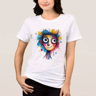 "Chromatic Dream" - Abstrakter Pop Tri-Blend Shirt