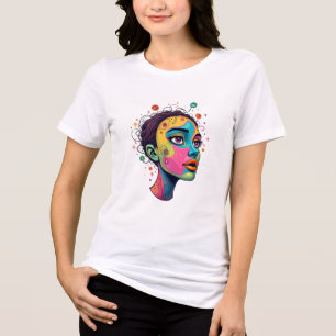 "Chromatic Dream" - Abstrakter Pop Tri-Blend Shirt