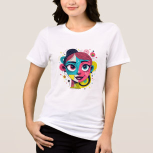 "Chromatic Dream" - Abstrakter Pop Tri-Blend Shirt