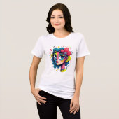 "Chromatic Dream" - Abstrakter Pop Tri-Blend Shirt (Vorderseite voll)