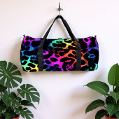 Chromatic Fur Leopard Print Duffle Bag