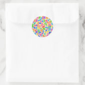 Chromatic Geometry Runder Aufkleber (Tasche)