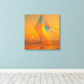Chromatic Horizon Canvas Print Leinwanddruck (Insitu (Holzboden))