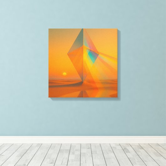 Chromatic Horizon Canvas Print Leinwanddruck (Insitu (Holzboden))