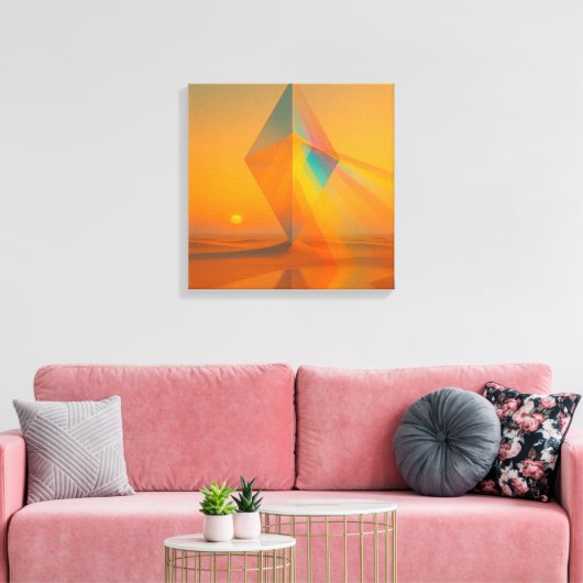 Chromatic Horizon Canvas Print Leinwanddruck (Insitu (Wohnzimmer))