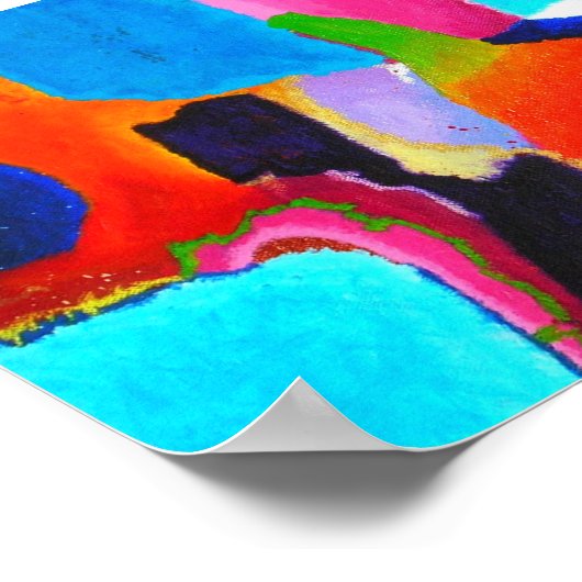 Chromatic Matrix Mini Abstrakt Art Poster (Ecke)