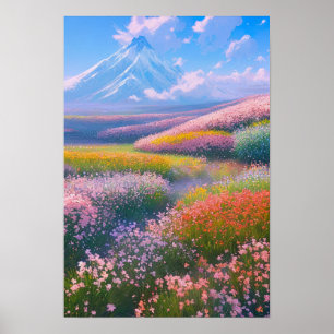 Chromatic Mountain Vista Poster