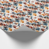 Chromatic Paw Prints Geschenkpapier (Ecke)