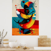 Chromatic Spiral – Mid-Century Abstract Motion Poster (Küche)