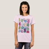 Chromatic Stipple Bloom Abstract T-Shirt (Vorne ganz)