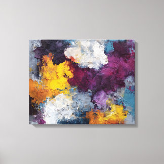 Chromatic Streak Abstract Canvas Wall Art Leinwanddruck