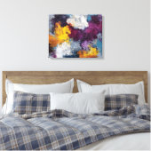 Chromatic Streak Abstract Canvas Wall Art Leinwanddruck (Insitu (Schlafzimmer))