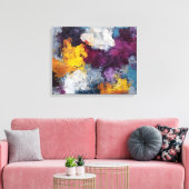 Chromatic Streak Abstract Canvas Wall Art Leinwanddruck (Insitu (Wohnzimmer))