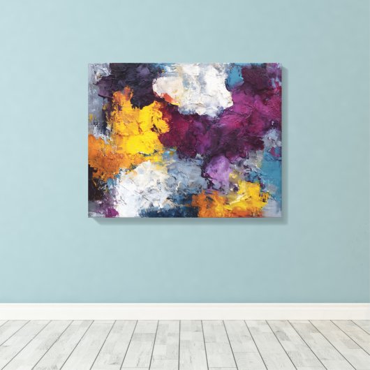 Chromatic Streak Abstract Canvas Wall Art Leinwanddruck (Insitu (Holzboden))