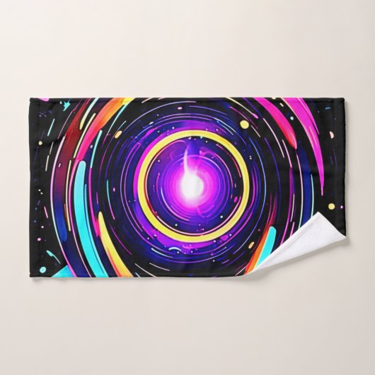 Chromatic Vortex Art Badhandtuch Set (Handtuch)