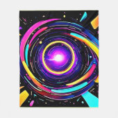 Chromatic Vortex Art Fleecedecke (Vorderseite)