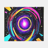 Chromatic Vortex Art Fleecedecke (Vorderseite (Horizontal))