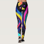 Chromatic Vortex Art Leggings (Rückseite)