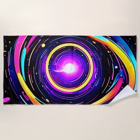 Chromatic Vortex Art Strandtuch (Vorderseite)