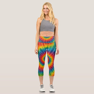 Chromatic Vortex Capri Leggings