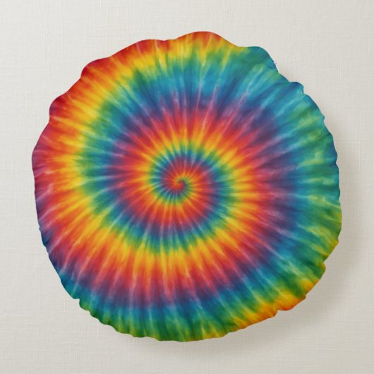 Chromatic Vortex Rundes Kissen (Rückseite)