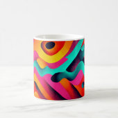 Chromatic Waves – Abstract Art Mug Kaffeetasse (Mittel)