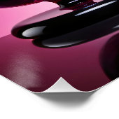 Chromatisch farbige Glaskegeln in Reflexion Poster (Ecke)