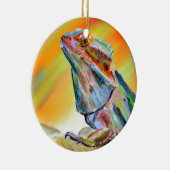 Chromatische bärtige Drache-Digital-Farbe Keramik Ornament (Rechts)