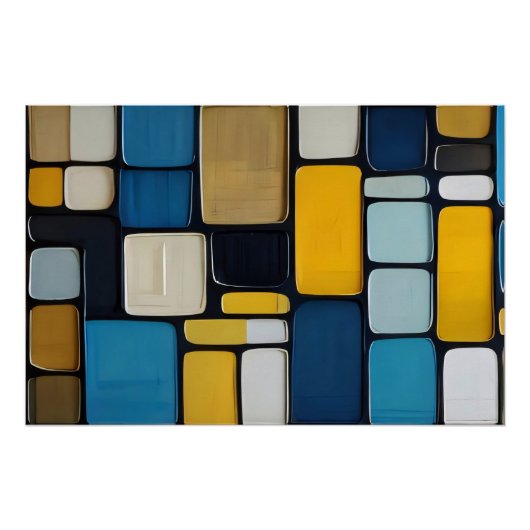 Chromatische Blöcke Poster (Vorderseite)