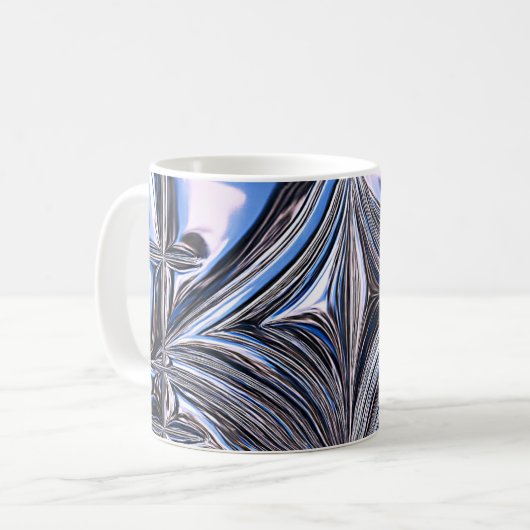 Chromatische Chrome-Symphonie Kaffeetasse (Vorderseite Links)