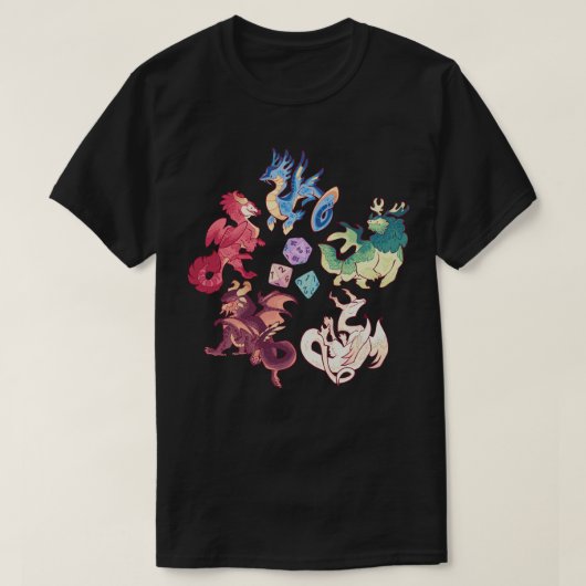 Chromatische Drachen T-Shirt (Design vorne)