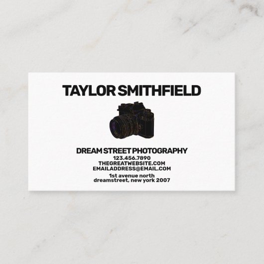  Chromatische Holographische Fotografie Visitenkarte (Vorderseite)