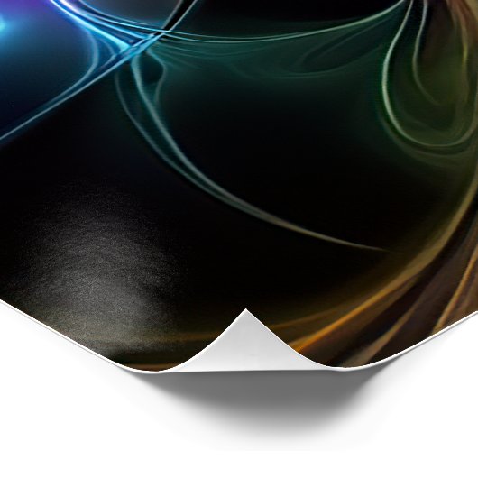 Chromatische Kosmos: KI-generierter Fraktal-Splend Poster (Ecke)