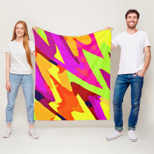 Chromatische Kunstfusion Fleecedecke