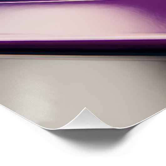 Chromatische Kurven — glänzende Regenbogenribbons Poster (Ecke)