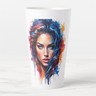 Chromatische Maus - Neon-Splash-Portrait Milchtasse