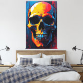 Chromatische Schädel Leinwanddruck (Insitu (Schlafzimmer))
