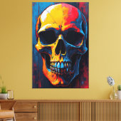 Chromatische Schädel Leinwanddruck (Insitu (Wohnzimmer))