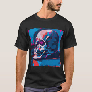 Chromatische Schädelmalerei T-Shirt